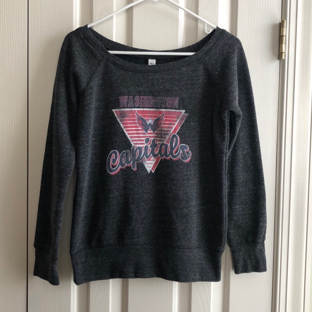Washington Capitals Wide Neck Sweatshirt